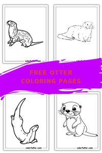 Dive into cuteness with our collection of 15 otter coloring pages! 🦦🖍️ Perfect for young nature lovers and animal enthusiasts. Each free printable sheet features a charming otter design, from playful swimming poses to cuddly family scenes.