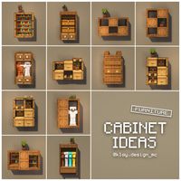 𝗞𝗟𝗔𝗬 | Minecraft Design su Instagram: "CABINET IDEAS | Here’s three ideas minecraft cabinets! What’s your favorite? - 💬! Hope u like them! Thanks a lot to @minecraftbestofbuilds …"