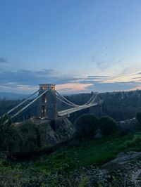 #bristol #bridge #sunset #dusk #aesthetic #lights #blue