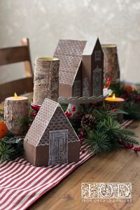 Transform scrap wood into a charming holiday village with our easy stamping and painting tutorial.