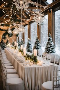 Magical winter wedding reception. This beautiful winter wedding reception has plenty of glitz and glamour!    Winter wedding | silver winter wedding | silver winter wedding theme | winter wedding decor | winter wedding reception | winter wedding table | silver winter wedding decor | magical winter wedding