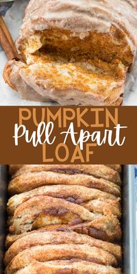 Pumpkin Pull Apart Loaf is the perfect pumpkin spice quick bread made with biscuit dough and pumpkin pie filling!