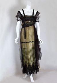 Altman beaded gold lamé evening dress, c.1915