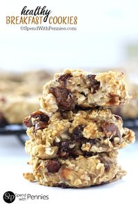 These breakfast cookies are deliciously moist & soft! A healthy cookie that my kids love any time of day! Made with simple ingredients yet these pack tons of flavor!