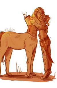 Annabeth and Chiron. This is so cute!