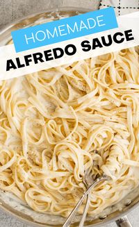 Everyone loves this rich and creamy Homemade Alfredo Sauce Recipe. Made with just five simple ingredients and ready in less than fifteen minutes, it's easy to make and perfect with your favorite pasta or vegetables. Hands down the best alfredo sauce you'll ever make!