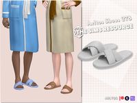 The Sims Resource - Furry cross slippers Male