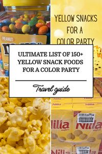 "Spice up your Color Party with our Ultimate List of 150+ Yellow Snack Foods! Discover a variety of tangy, sweet, and savory treats that add a burst of sunshine to any occasion. Perfect for TikTok trends and creating vibrant Color Baskets. Elevate your snacking game today! #ColorPartyIdeas #YellowSnacks #TikTokTrends"