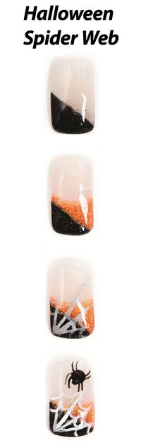 Halloween Spider Web Nail Art Tutorial by NAILS Magazine