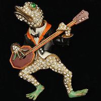 Staret Trembler Frog Playing Banjo 1940