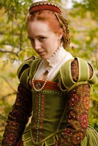 Elizabethan Green and Orange Gown (Stronghold Olde English Faire...