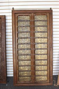 Antique style Indian doors hand carved above Frame Design are extremely strong, long lasting and secure.  Overall Size - 72x36x4 inches