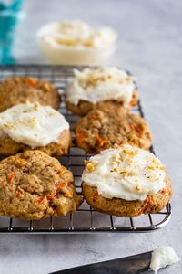 Carrot Cake Cookies taste just like carrot cake but better because they are individual cookies that are so easy to make and even easier to share!