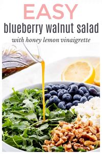 Blueberry Walnut Salad with Lemon Dressing | Haute & Healthy Living