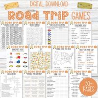 Ultimate Road Trip Entertainment Bundle - Over 40 Printable Games & Activities for Family Fun Set off on an unforgettable journey with our Ultimate Road Trip Entertainment Bundle, designed to keep the whole family entertained mile after mile. This comprehensive collection features over 40 printable games and activities, ensuring endless fun for travelers of all ages. From classic games like License Plate Hunt and Scavenger Hunts to creative challenges like Design Your Own License Plate and a Tra