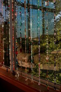 Love it – beaded Boho window style. I'm afraid kitties would like it too … 😉 Love it – beaded Boho window style. I'm afraid kitties would like it too … 😉