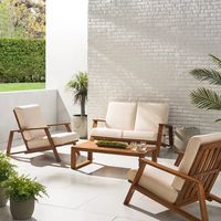 Wade Logan® Isham 4 - Person Outdoor Seating Group with Cushions & Reviews | Wayfair