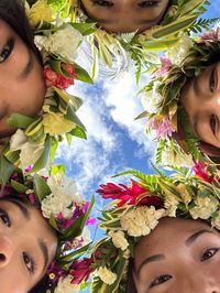 handmade beautiful lei po’o #hawaii #flowers #oahu #friends #aesthetic