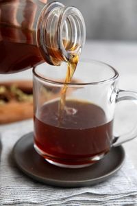 This easy Sugar Free Chai Concentrate takes only 25 minutes to make. Make it ahead and store in the fridge for those keto chai latte cravings.