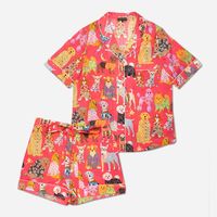 The Fashion Dogs Short Pajama Set from Karen Mabon has us drooling! Inspired by the joy of dressing up and adding extra accessories, these bright pink cotton pajamas have decorative piping and -- every girl's dream -- pockets!