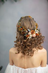 Boho Wedding Headpiece Bohemian Flower Crown Terraccota - Etsy