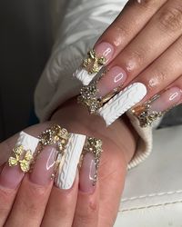 sweater nails will never get old 😍🤍  - if you’re seeing this dm @nails.bydaya_ to book an appt 🤍 - - - - - - - - - - - -  #goldnails #christmasnails #goldrhinestones #christmas #goldrhinestonenails #blingnails #goldbirthday #blingedoutnails #goldchristmas #sweaternails #fyp #gelxnails #gelxnailtech #nhnailtech #ctnailtech #ctnails #nhnails #newhavennails #newhaven #newhavennailtech #newhavenctnailtech #newhavenctnails #beginner #notaprofessional #justforfun #nailart #naildesigns #nailinspo #n...