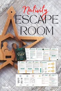 Printable Nativity Escape Room Sunday School Activity. Ages 8+.