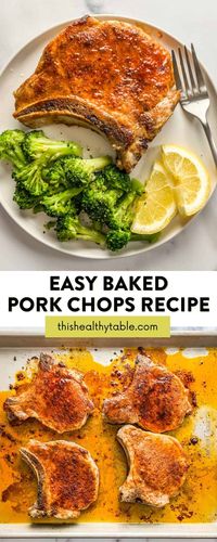 If you're looking to make juicy pork chops with simple ingredients, these baked pork chops are it! Made with mostly pantry staples and fresh ingredients from the local grocery store, these flavorful pork chops couldn't be easier to prepare.