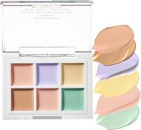 6 BLENDABLE SHADES: The Colour Corrector Contour palette has 6 carefully curated shade ranges to create a perfectly even skin tone for every skin tone imperfection. Delivering professional quality results. CORRECT & CONCEAL & HIGHLIGHT: Yellow conceals dullness, pink brightens the eye area and covers dark circles, dark brown covers acne and blemishes, green counteracts redness, orange balances the skin color. All you needs to help neutralize imperfections and brighten dull skin tones is put in 1 palette. VEGAN & CRUELTY-FREE:We have always advocated the protection of animals. Animals are our friends, so we will never test animals. LONG LASTING & WATEROROOF: Waterproof and sweat-proof formula with great coverage and long-lasting durability for a flawless all-day look! MULTI-USE: our cream c