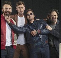 Chris Evans, Chris Hemsworth, Robert Downey Jr, and Mark Ruffalo - photographer unknown