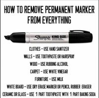 how to remove permanent marker from anything...