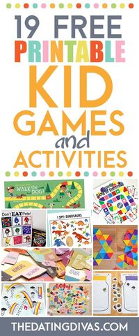 FREE Printables Games and Activities for Kids #freeprintables #kidgames #kidactivities #printablesforkids #datingdivas From The Dating Divas