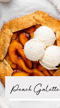 2hr 5min · 12 servings

 

Galette Dough:
 • 1 ¼ cups all-purpose flour
 • ½ tsp sea salt
 • 1 TBS granulated sugar
 • ½ cup salted butter cold
 • ¼ cup ice cold water

Peach Filling:
 • 2 lbs. peaches (about 5 medium peaches), peeled and finely sliced
 • 1 tsp pure vanilla extract
 • 1 tsp lemon juice
 • ¾ cup light brown sugar
 • 2 TBS all-purpose flour
 • ½ tsp ground cinnamon
 • ¼ tsp salt

Egg wash
 • 1 egg yolk
 • 1 TBS milk or cream
 • 2 TBS turbiando sugar raw sugar

