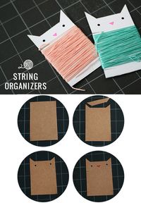 DIY Craft Room Ideas and Craft Room Organization Projects - DIY String Organizers - Cool Ideas for Do It Yourself Craft Storage - fabric, paper, pens, creative tools, crafts supplies and sewing notions