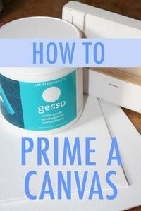 When you paint a room, you apply a coat of primer. When manicurists paint fingernails, they apply a base coat before adding color. So why wouldn't you do the same with your canvas? #artprojects