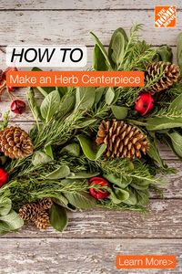 Fresh herbs are for more than just cooking. Fresh herbs are a wonderful, natural crafting medium that can be used to make flower arrangements, wreaths, garlands and table centerpieces for Christmas and other occasions. The Home Depot is here to help you with this easy holiday DIY. Tap to learn more.