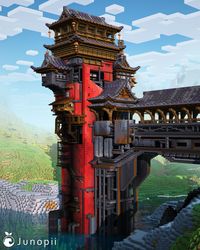 I built this massive, industrial styled Japanese bathhouse, inspired by the one from Spirited Away. You can download this build over on my Patreon!