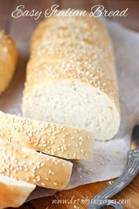 Easy Italian Bread: Bake two delicious loaves of crusty Italian bread with this easy to make recipe.