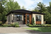 House Plan 6146-00385 - Modern Plan: 1,070 Square Feet, 2 Bedrooms, 1 Bathroom