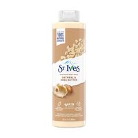 Bring this St. Ives Oatmeal and Shea Butter Soothing Body Wash to clean and soothe your skin. It is formulated with natural oatmeal and shea butter extracts. This dermatologist-tested body wash creates a rich and creamy lather. It is available in a bottle with a lid for convenient usage anytime.