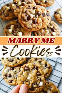 These Marry Me cookies are impossible to resist! Made with chocolate chips, oats, cinnamon, and brown butter, they're a rich, decadent treat.