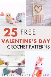 If you're looking for Valentines amigurumi patterns, Valentines Day crochet decor, or crochet gifts for Valentines Day, we have you covered. This Valeintines day free crochet pattern round up features over 25 crochet patterns for valentines day that you will absolutely love!