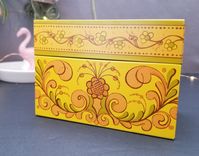 AVON~Recipe Box~Recipe Cards~Pennsylvania Dutch~Amish~Scandinavian Design~Rosemaling~Metal Organizer Box~Recipe Storage~Recipe Boxes by PennyLaneTreasures on Etsy