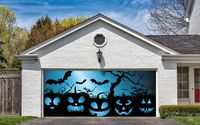 Halloween Garage Door Decorations Billboard Covers Decor Wicked Pumpkins Bat G23 #DecalHouse