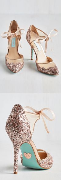 Rose Gold Glitter Heels