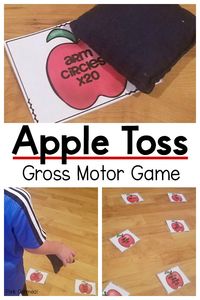 Apple themed gross motor game. A fun gross motor game with an apple theme that is perfect for the fall.