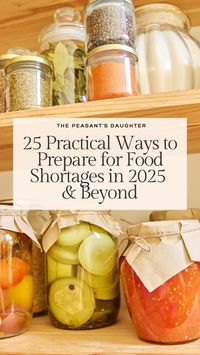 Get ready for food shortages in 2025 and beyond with these 25 practical tips! Learn how to grow and preserve your own food, stockpile long-lasting essentials, and create a sustainable pantry for emergencies. From planting high-yield crops and canning produce to storing bulk grains and building community food networks, these strategies will help you prepare your home and family for future food insecurity. Take proactive steps now to ensure you're self-reliant, prepared, and resilient in the face of potential shortages.