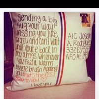 A postcard pillow!