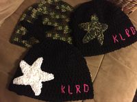 Crochet Jammer beanie for our Roller Derby team!