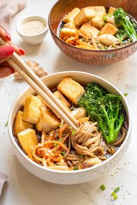 Soba Noodles in Miso Soup